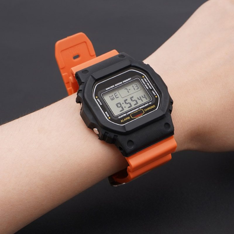 Ремешок для часов Casio G-Shock DW-6900 Orange BK оранжевый полиуретановый 20.4 см