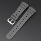 Ремінець для Casio G-Shock GA-2100 Gray SI сірий поліуретановий, довжина 20.2 см (1051-0840)