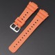 Ремінець для Casio G-Shock GA-2100 Orange SI помаранчевий поліуретановий (1051-0841)