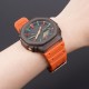 Ремінець для Casio G-Shock GA-2100 Orange SI помаранчевий поліуретановий (1051-0841)