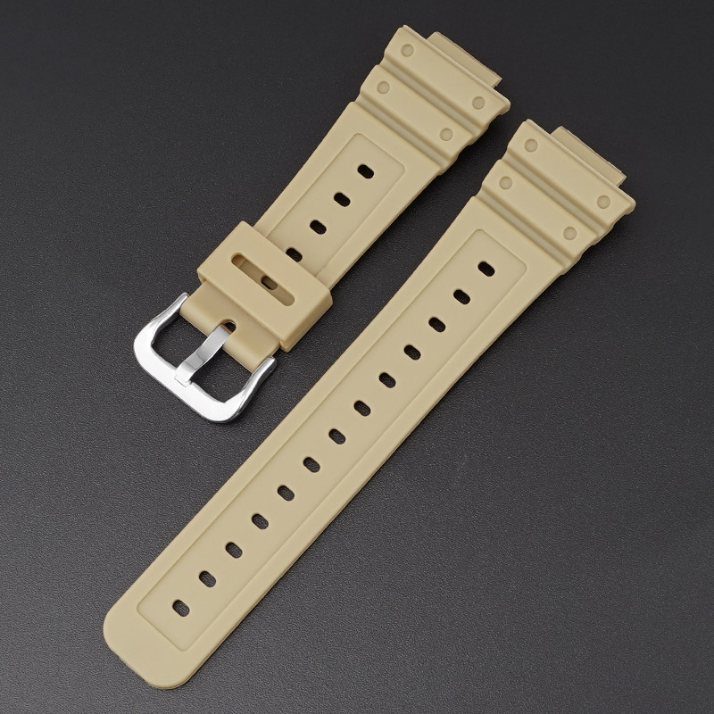 Ремінець для годинника Casio G-Shock GA-2100 Beige SI, бежевий поліуретановий браслет