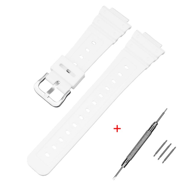 Ремінець для Casio G-Shock GA-2100 White SI білий поліуретановий (1051-0844)