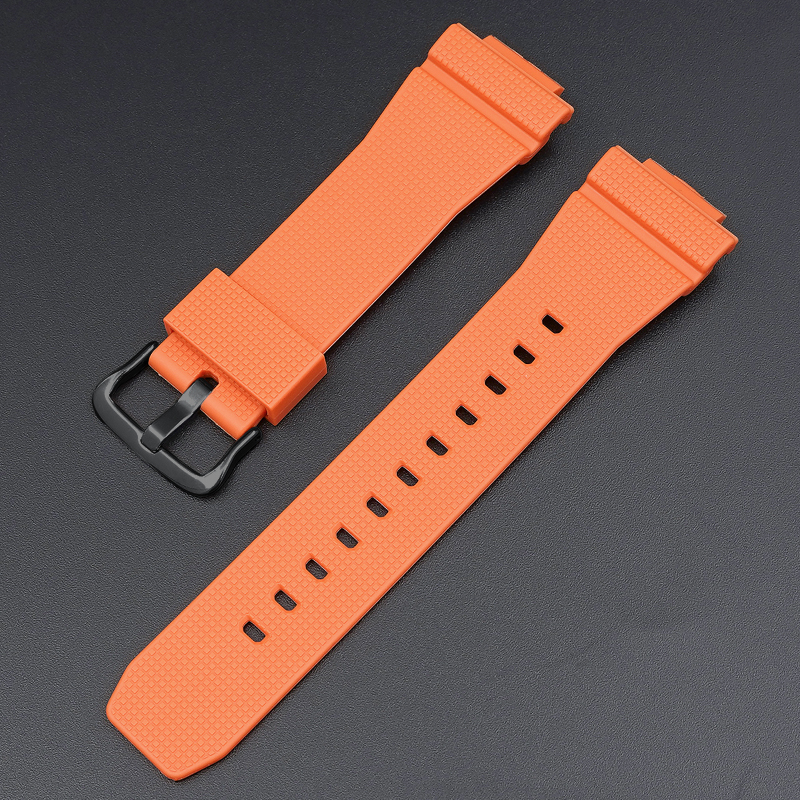 Ремешок для часов Casio G-Shock GM-2100 B Orange BK, оранжевый полиуретановый браслет