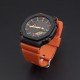 Ремешок для часов Casio G-Shock GM-2100 B Orange BK, оранжевый полиуретановый браслет