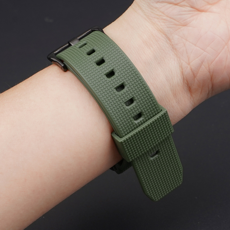Ремешок для Casio G-Shock GM-2100 B Army Green BK зеленый полиуретановый 20,9 см