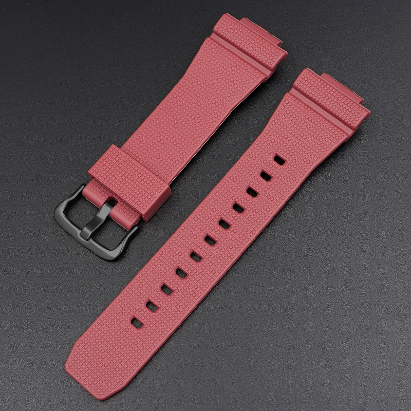 Ремінець для Casio G-Shock GM-2100 B Red BK червоний поліуретановий (1051-0857)