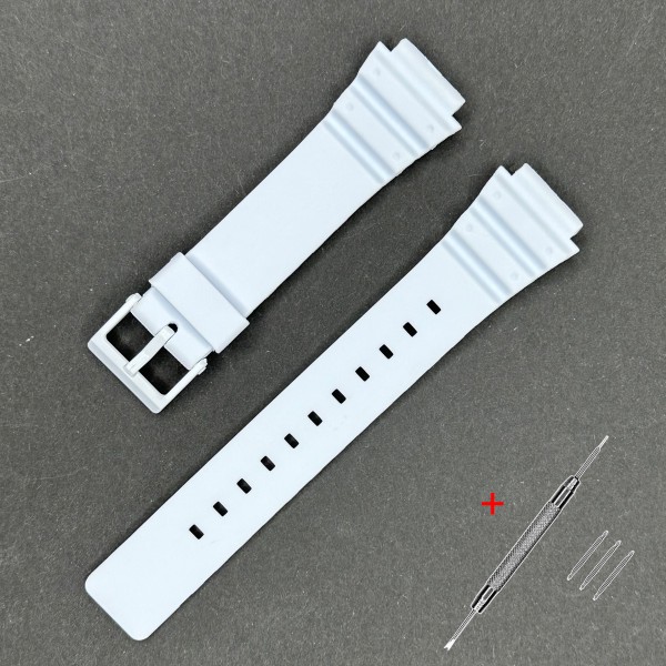 Ремешок для часов Casio MRW-200H 18mm Snow-White SI Белый Полиуретановый