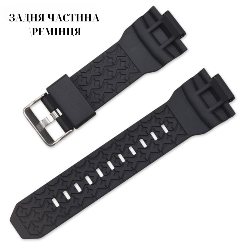 Ремінець Casio accessories для G-Shock GA-200 Black SI чорний поліуретановий 21.7 см