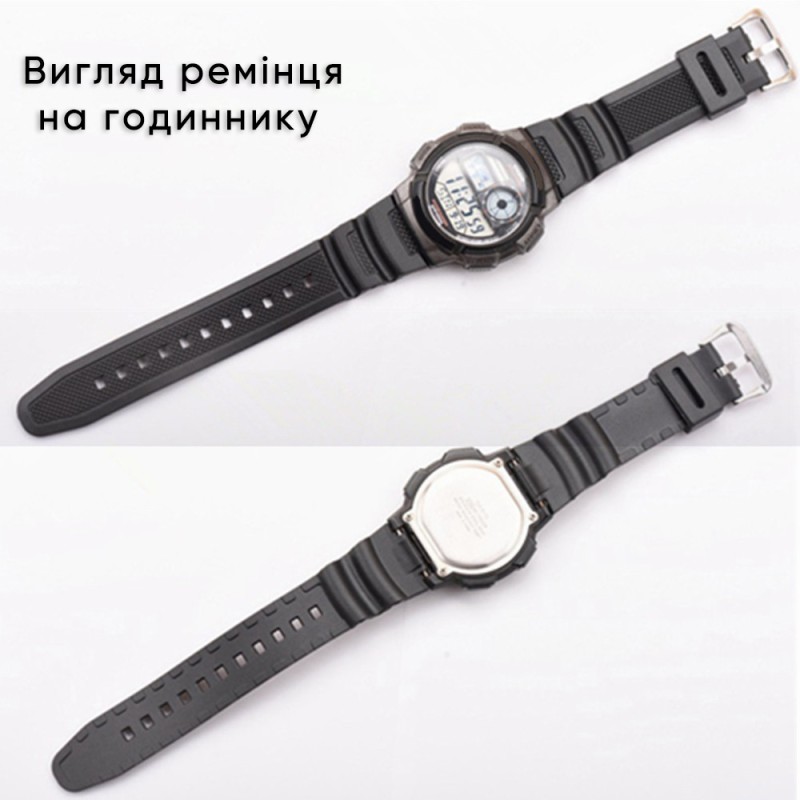 Ремешок для часов Casio G-Shock AE-1000/1200 Black SI черный полиуретановый