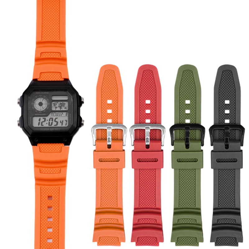 Ремешок Casio accessories для G-Shock AE-1000/1200 Gray BK полимерный серый (1051-0881)