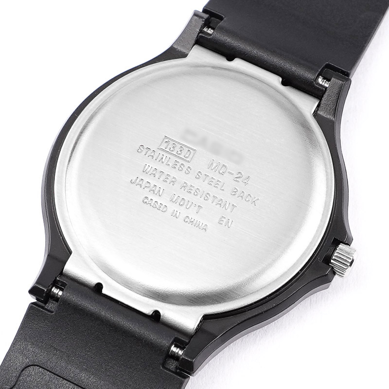 Ремешок для часов Casio MQ-24 All Black черный полиуретановый (SKU 1051-0886)