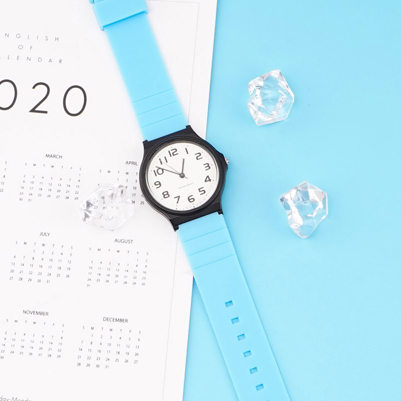 Ремінець для годинника Casio MQ-24 All Blue блакитний поліуретановий (1051-0887)