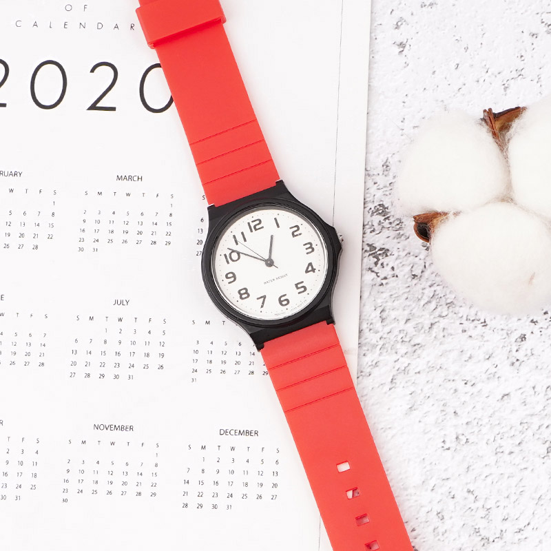 Ремінець для Casio MQ-24 All Red червоний поліуретановий (SKU 1051-0890)