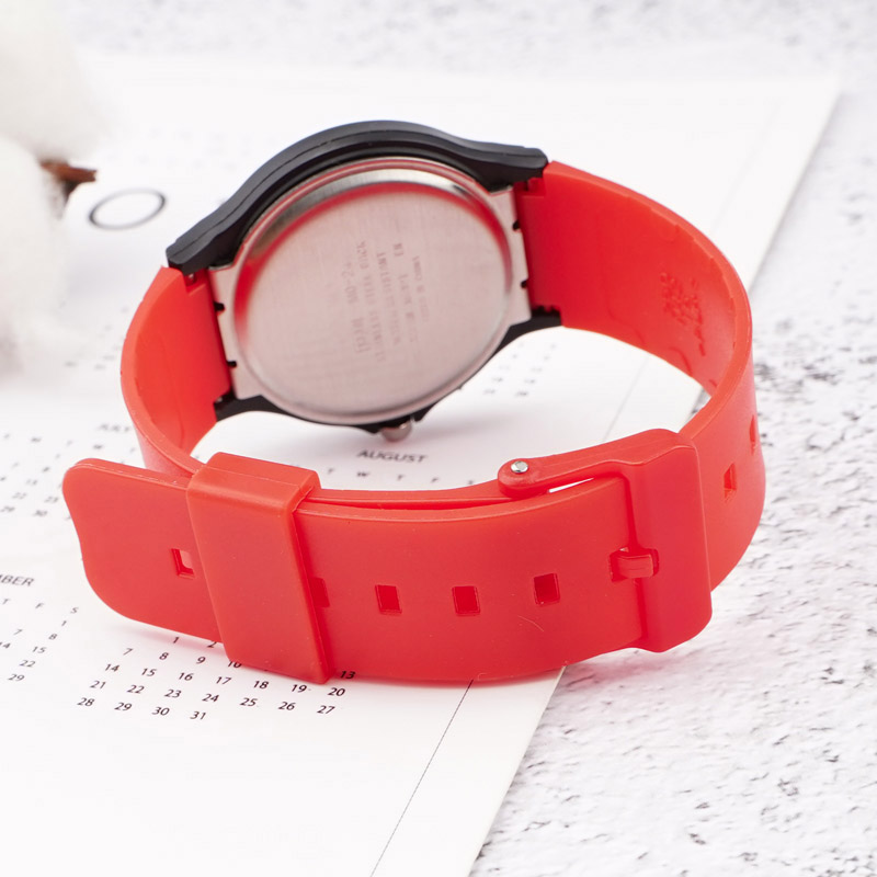 Ремінець для Casio MQ-24 All Red червоний поліуретановий (SKU 1051-0890)