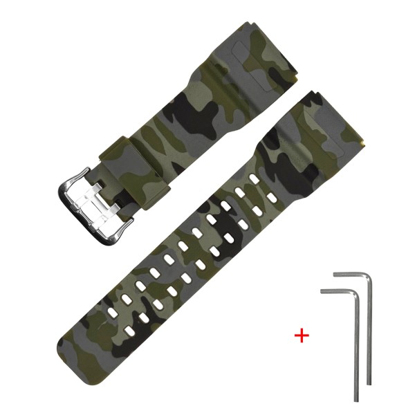 Ремешок Casio accessories для G-Shock GG-1000/GWG-100/GSG-100 Camo Green полиуретановый 21,5 см