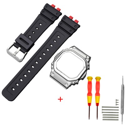 Ремінець + безель (рант) для Casio G-Shock GMW-B5000 Red-Black SI
