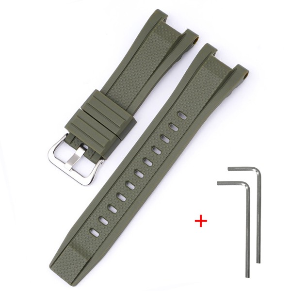 Ремешок для часов Casio G-Shock GST-W300 Army Green SI полимерный зеленый (1051-0941)