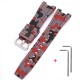 Ремінець для Casio G-Shock GST-W300 Camo Red SI червоний камуфляж, полімерний браслет 1051-0945