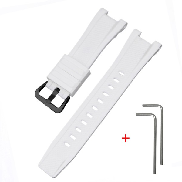 Ремешок для Casio G-Shock GST-W300 White BK полимерный белый (1051-0951)