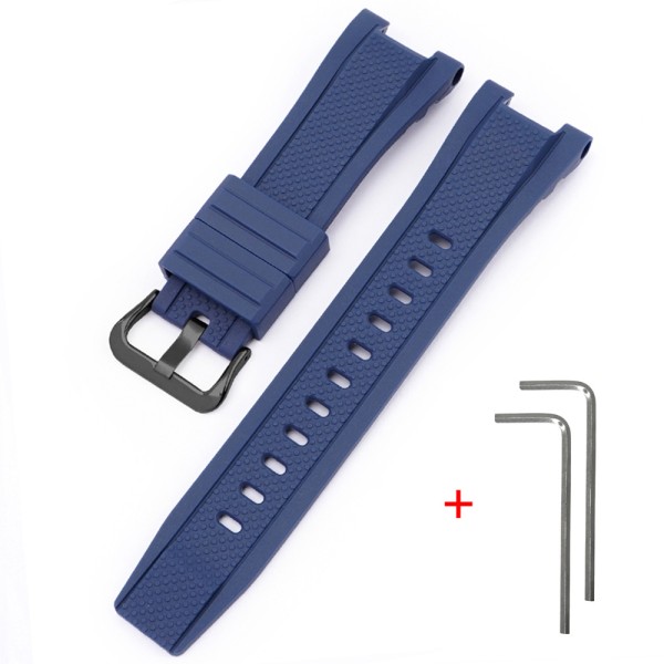 Ремешок для Casio G-Shock GST-W300 Dark Blue BK темно-синий полимерный (1051-0954)