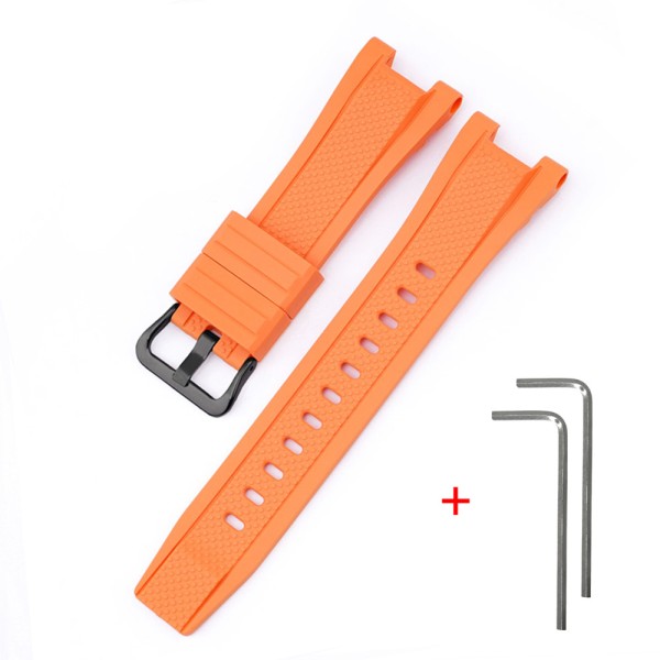 Ремінець для Casio G-Shock GST-W300 Orange BK помаранчевий полімерний 21.2 см (1051-0956)