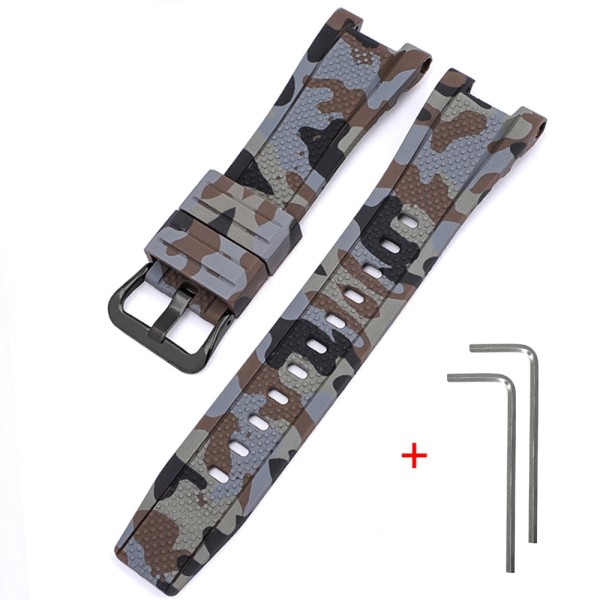 Ремешок для часов Casio G-Shock GST-W300 Camo Brown BK полимерный коричневый камуфляж