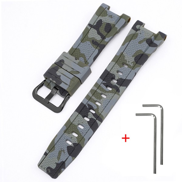 Ремінець Casio accessories для G-Shock GST-W300 Camo Green BK полімерний зелений камуфляж