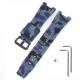Ремінець для Casio G-Shock GST-W300 Camo Dark Blue BK полімерний темно-синій камуфляж