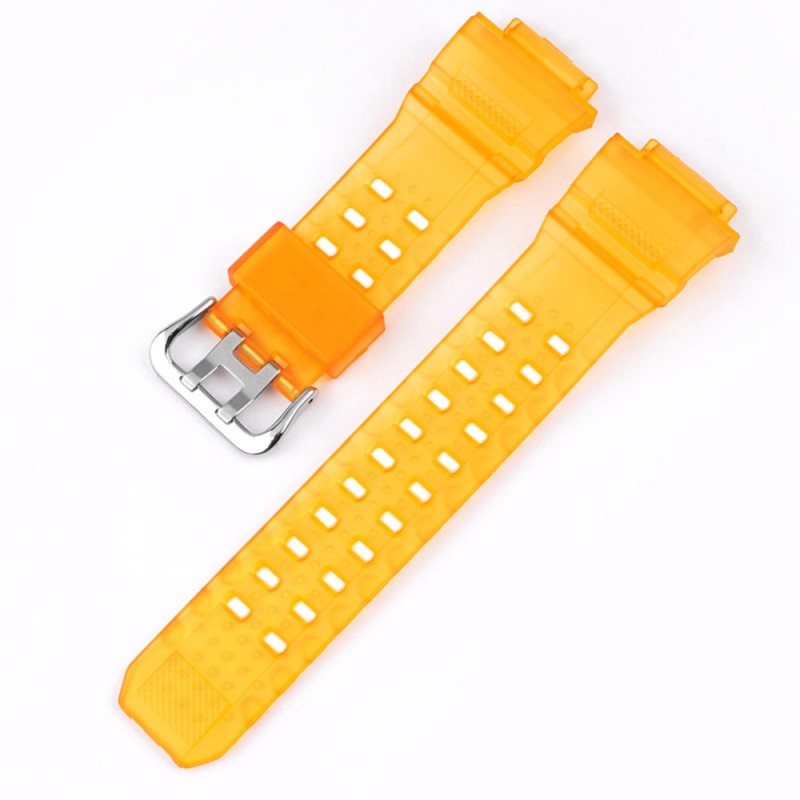 Ремешок для часов Casio G-Shock GW-9400 Transl Orange SI, полимерный, 21.1 см