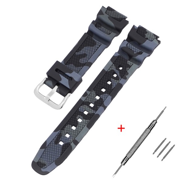 Ремешок Casio accessories для G-Shock AQ-S800 и AE-1200, черный камуфляж, полимерный (1051-0979)