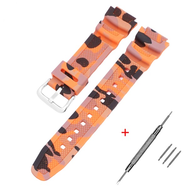 Ремінець для годинника Casio G-Shock AQ-S800/AE-1200 Camo Orange SL Помаранчевий камуфляж