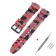 Ремінець для Casio G-Shock AQ-S800/AE-1200 Camo Red BK, червоний камуфляж полімерний