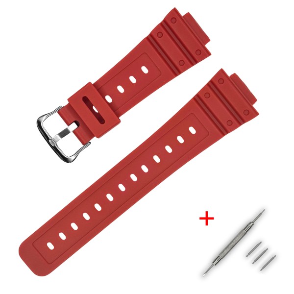 Ремінець для годинника Casio G-Shock DW-5600 Red SI полімерний червоний (1051-0996)