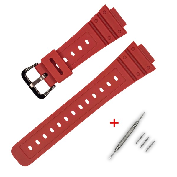 Ремінець Casio Accessories для G-Shock DW-5600, GW-B5600, GA-2100 червоний полімерний 20 см