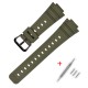 Ремешок для Casio G-Shock DW-5600 Army Green BK полимерный зеленый (1051-1011)