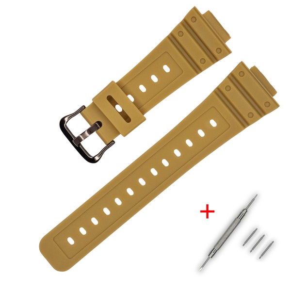 Ремінець Casio accessories для G-Shock DW-5600 B Beige BK полімерний бежевий (1051-1012)