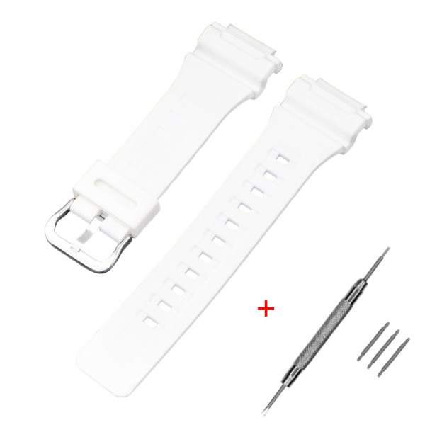 Ремешок для Casio AE-1000W White SI белый полиуретановый (1051-1022)