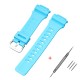 Ремешок для Casio AE-1000W Light Blue SI полиуретановый, совместимый с AQ-S800W и SGW-300H