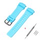 Ремешок для Casio AE-1000W Light Blue BK полиуретановый, светло-голубой (1051-1037)