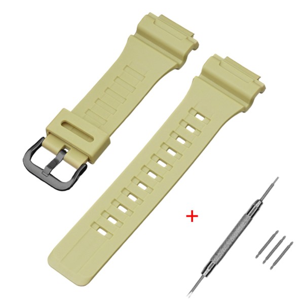 Ремінець Casio accessories для G-Shock AQ-S800W, AE-1000W, SGW-300H, поліуретановий, бежевий (1051-1038)
