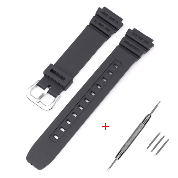 Ремешок для Casio AE-1000W Black SI черный полимерный (SKU: 1051-1041) для моделей W-S200H и AQ-S800W
