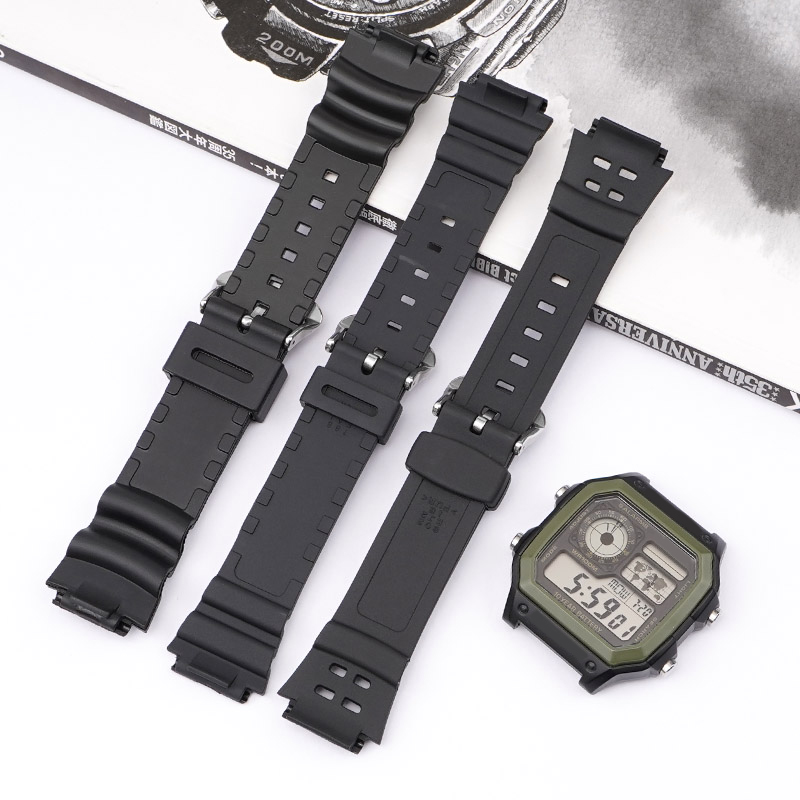 Ремешок Casio accessories для Casio AE-1000W Black Black полимерный черный (1051-1042)