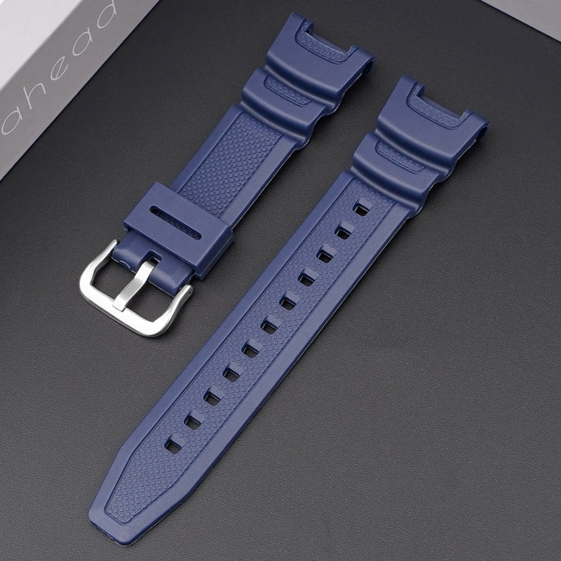 Ремінець для годинника Casio SGW-100 Dark Blue SI темно-синій полімерний 20.6 см