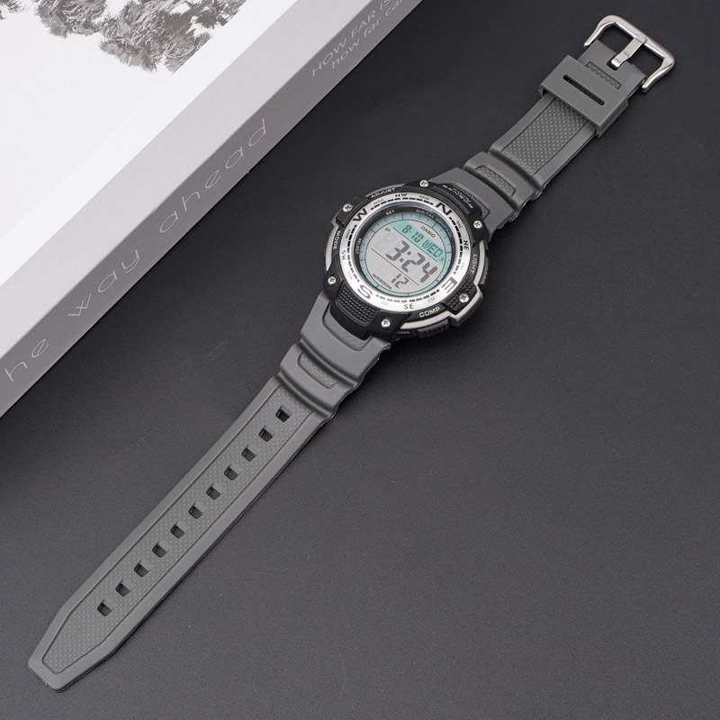 Ремінець для годинника Casio SGW-100 Gray SI сірий полімерний (1051-1049)
