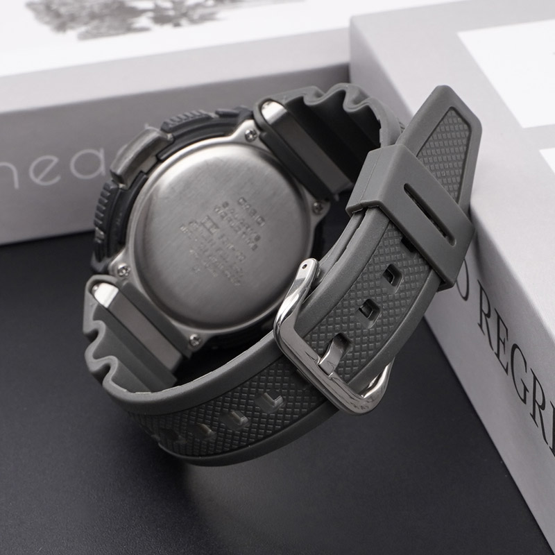 Ремінець для годинника Casio SGW-100 Gray SI сірий полімерний (1051-1049)