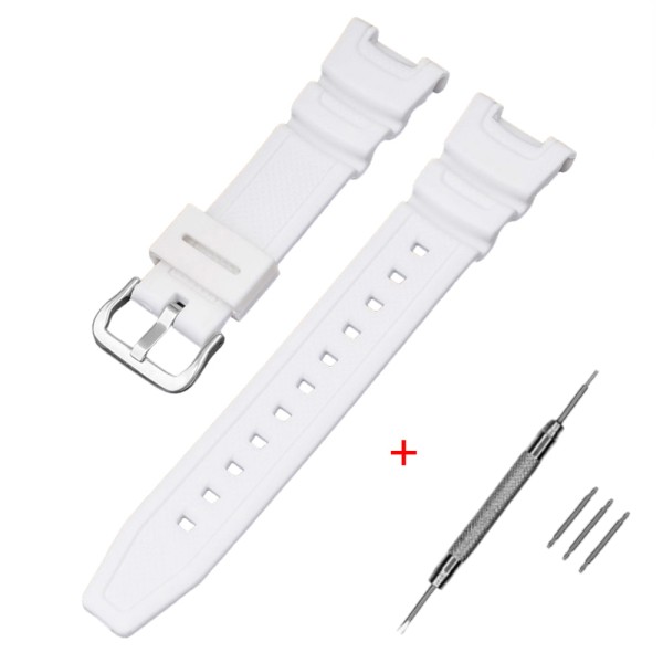 Ремешок Casio accessories для SGW-100 White SI полимерный белый (1051-1052)