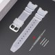 Ремешок для часов Casio SGW-100 Transl SI полимерный полупрозрачный (SKU: 1051-1053)