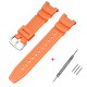 Ремешок для Casio SGW-100 Orange SI оранжевый полимерный, длина 20.6 см