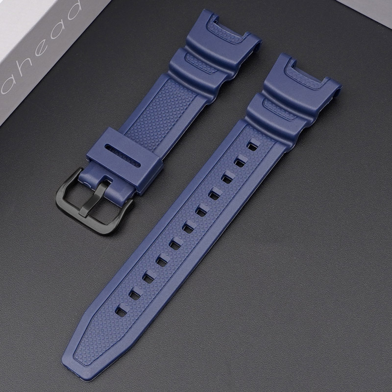 Ремінець для Casio SGW-100 Dark Blue BK темно-синій полімерний (1051-1058)