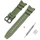 Ремінець для годинника Casio SGW-100 Army Green BK полімерний зелений (1051-1060)